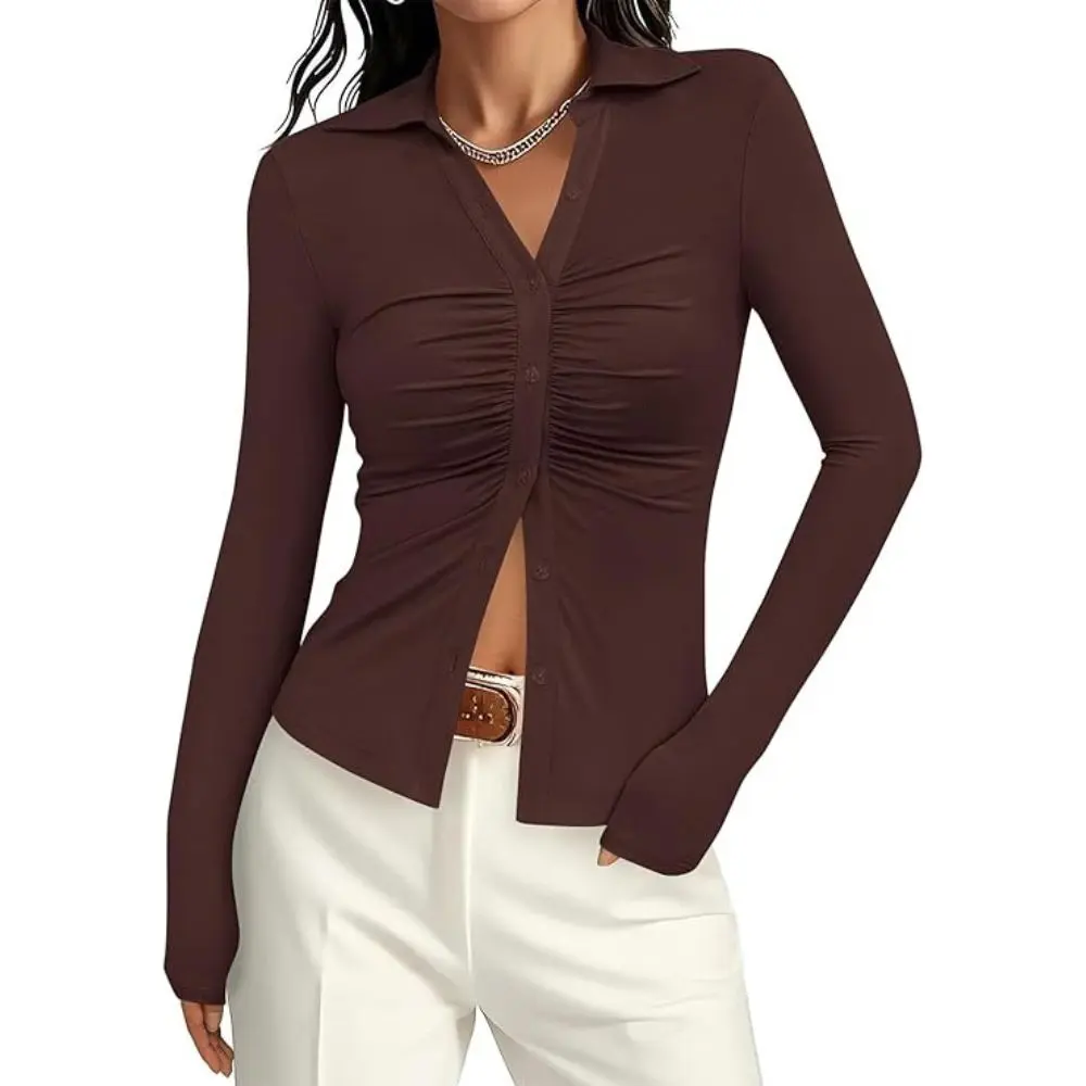 Everyday Ruched Slim Fit Shirt